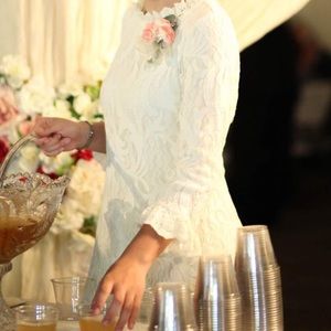 {Dainty Jewells} cream lace high low dress